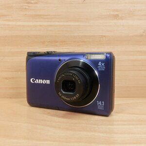 Canon PowerShot A2200 14.1MP Digital Camera / 4x Optical Zoom / Blue / Tested